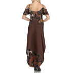 Personalised Aboriginal Art Kangaroo Symbol Family Matching Summer Maxi Dress and Hawaiian Shirt