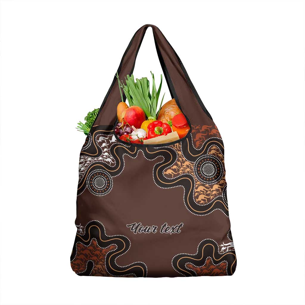 Personalised Aboriginal Art Kangaroo Symbol Grocery Bag
