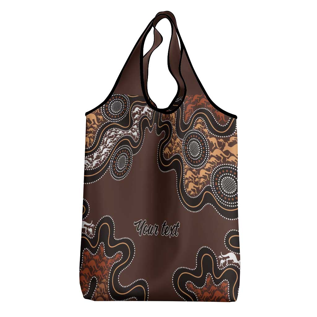 Personalised Aboriginal Art Kangaroo Symbol Grocery Bag