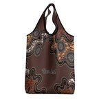 Personalised Aboriginal Art Kangaroo Symbol Grocery Bag