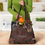 Personalised Aboriginal Art Kangaroo Symbol Grocery Bag