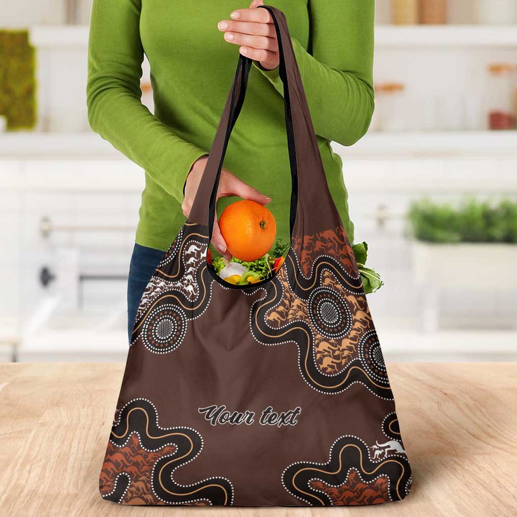 Personalised Aboriginal Art Kangaroo Symbol Grocery Bag
