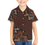 Personalised Aboriginal Art Kangaroo Symbol Hawaiian Shirt