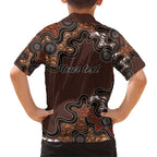 Personalised Aboriginal Art Kangaroo Symbol Hawaiian Shirt
