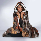 Personalised Aboriginal Art Kangaroo Symbol Hooded Blanket