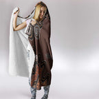 Personalised Aboriginal Art Kangaroo Symbol Hooded Blanket