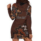 Personalised Aboriginal Art Kangaroo Symbol Hoodie Dress