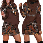 Personalised Aboriginal Art Kangaroo Symbol Hoodie Dress