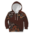 Personalised Aboriginal Art Kangaroo Symbol Kid Hoodie