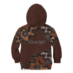 Personalised Aboriginal Art Kangaroo Symbol Kid Hoodie