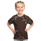 Personalised Aboriginal Art Kangaroo Symbol Kid T Shirt