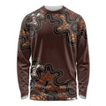 Personalised Aboriginal Art Kangaroo Symbol Long Sleeve Shirt