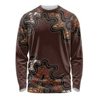 Personalised Aboriginal Art Kangaroo Symbol Long Sleeve Shirt