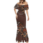 Personalised Aboriginal Art Kangaroo Symbol Mermaid Dress