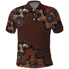 Personalised Aboriginal Art Kangaroo Symbol Polo Shirt