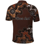 Personalised Aboriginal Art Kangaroo Symbol Polo Shirt