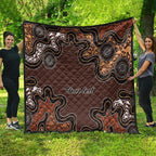 Personalised Aboriginal Art Kangaroo Symbol Quilt