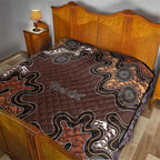 Personalised Aboriginal Art Kangaroo Symbol Quilt