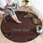 Personalised Aboriginal Art Kangaroo Symbol Round Carpet