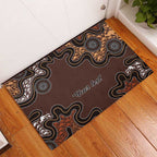 Personalised Aboriginal Art Kangaroo Symbol Rubber Doormat