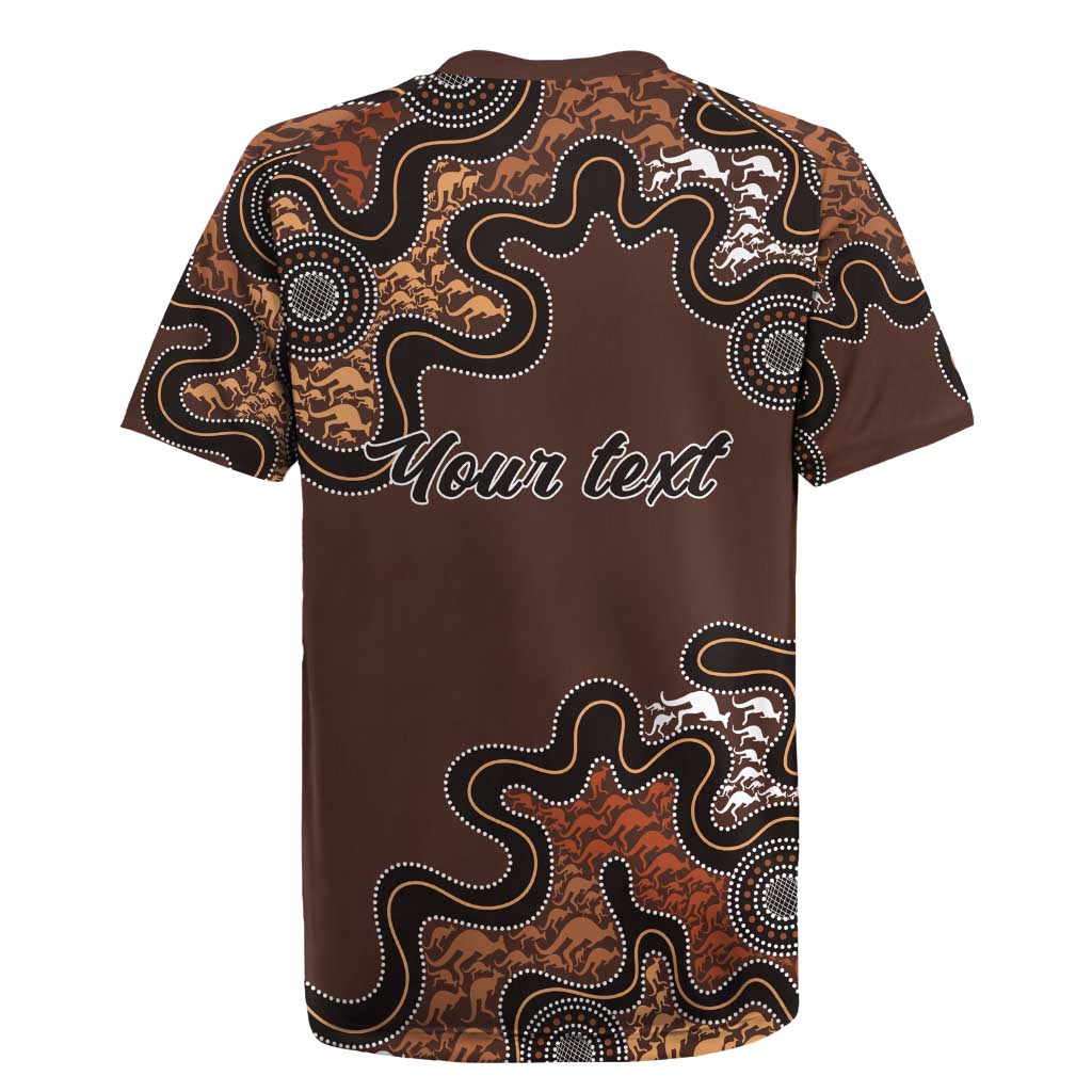 Personalised Aboriginal Art Kangaroo Symbol Rugby Jersey