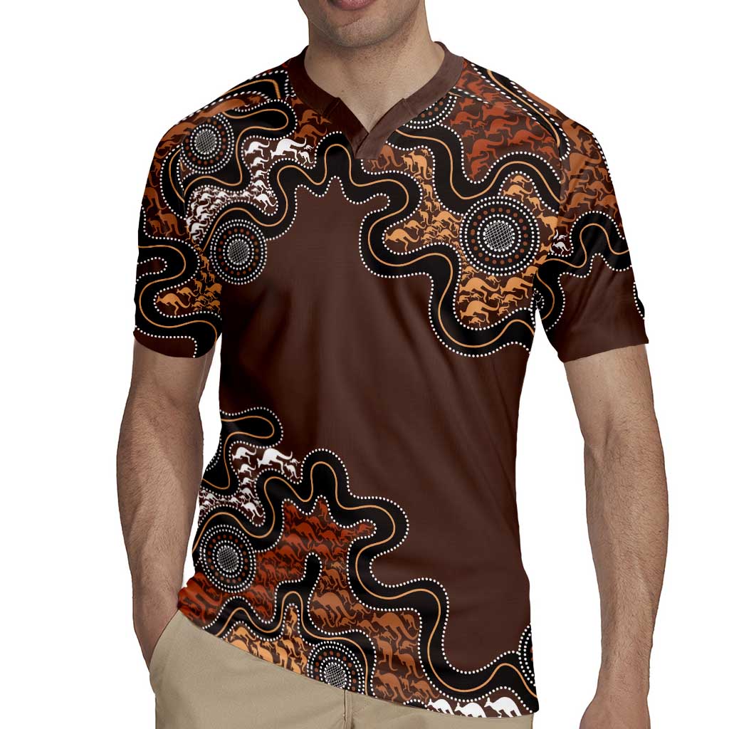 Personalised Aboriginal Art Kangaroo Symbol Rugby Jersey