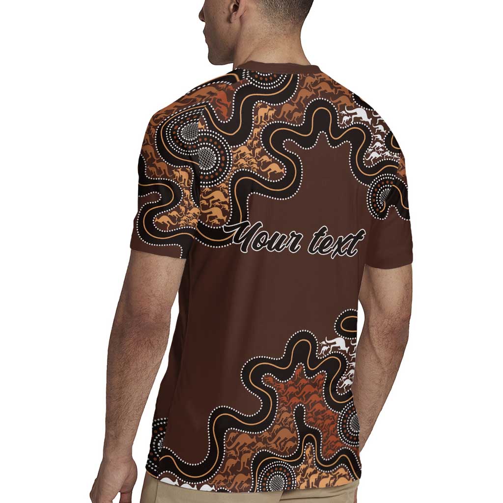 Personalised Aboriginal Art Kangaroo Symbol Rugby Jersey
