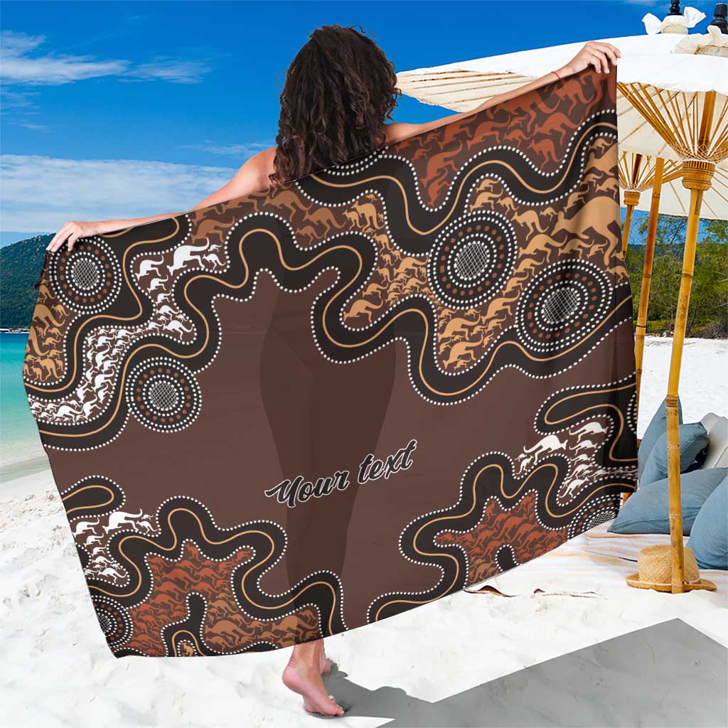 Personalised Aboriginal Art Kangaroo Symbol Sarong
