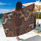 Personalised Aboriginal Art Kangaroo Symbol Sarong