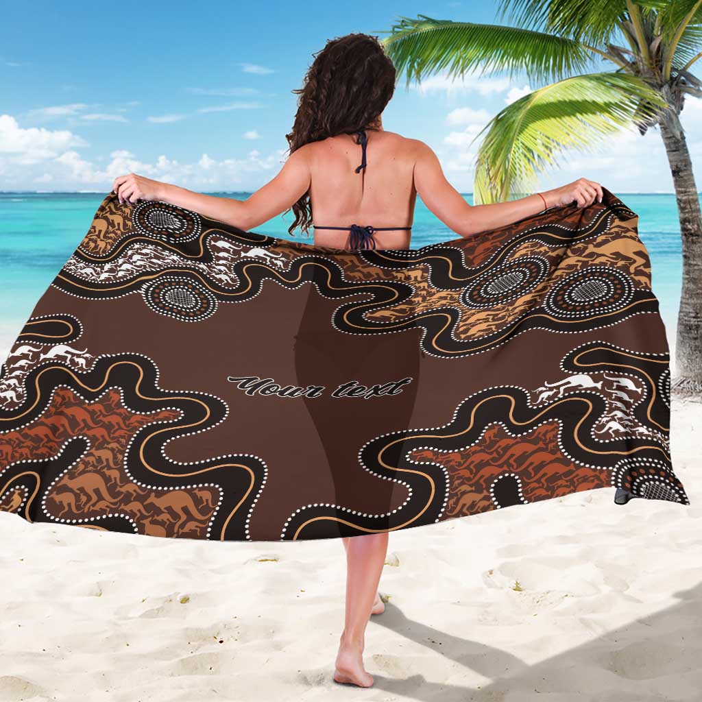 Personalised Aboriginal Art Kangaroo Symbol Sarong