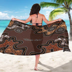 Personalised Aboriginal Art Kangaroo Symbol Sarong