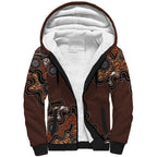 Personalised Aboriginal Art Kangaroo Symbol Sherpa Hoodie
