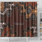 Personalised Aboriginal Art Kangaroo Symbol Shower Curtain