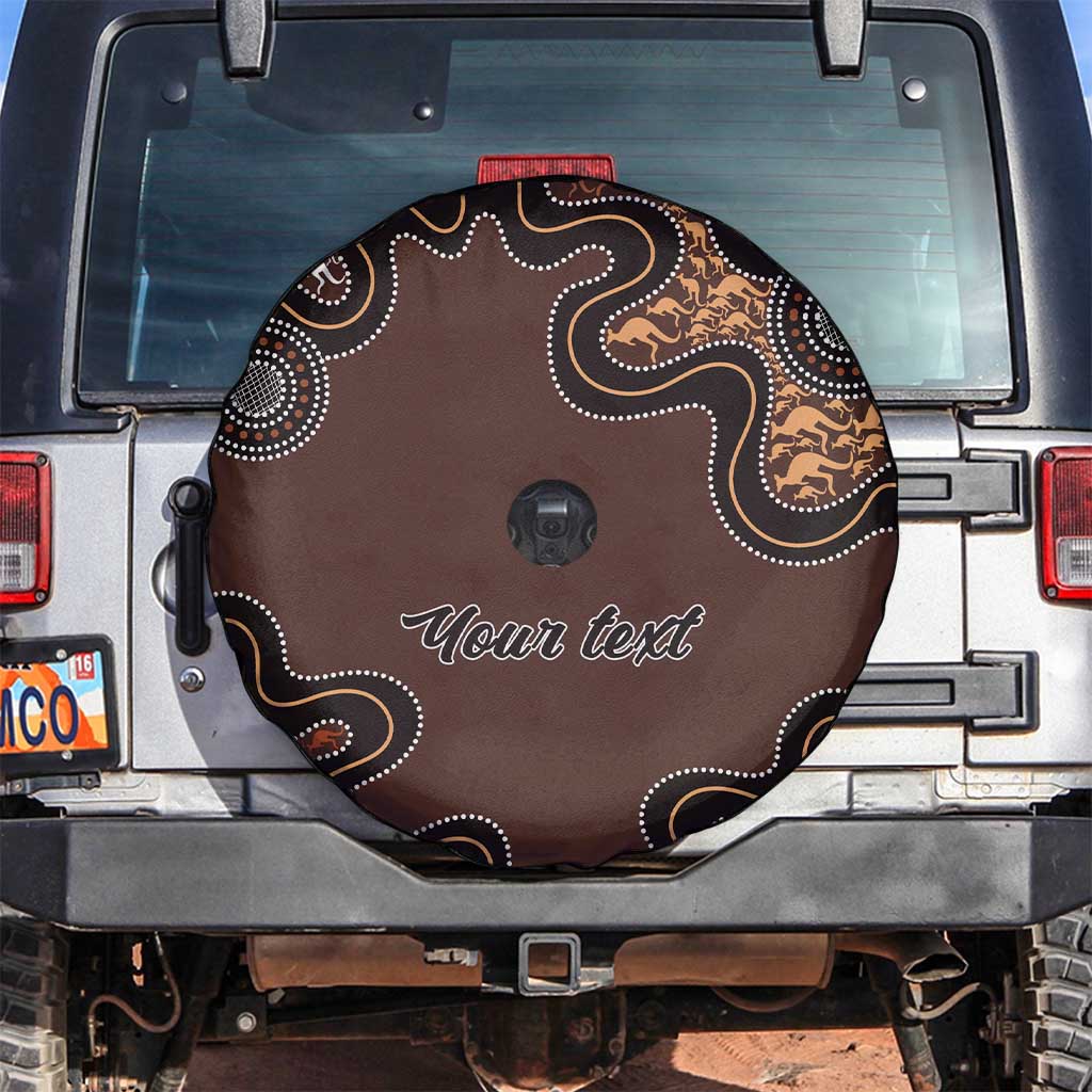 Personalised Aboriginal Art Kangaroo Symbol Spare Tire Cover