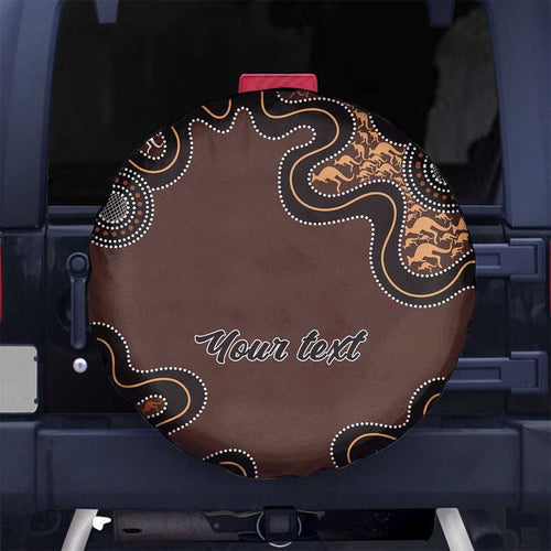 Personalised Aboriginal Art Kangaroo Symbol Spare Tire Cover