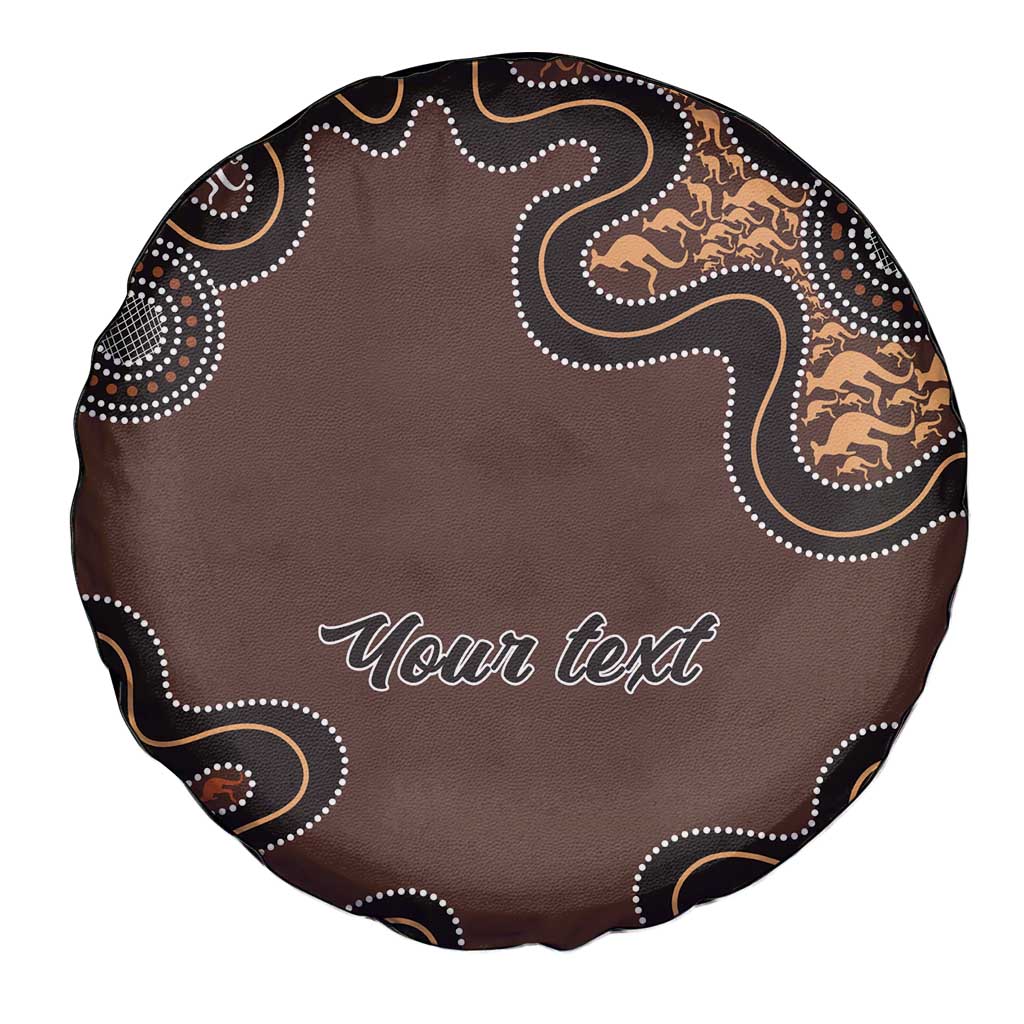 Personalised Aboriginal Art Kangaroo Symbol Spare Tire Cover