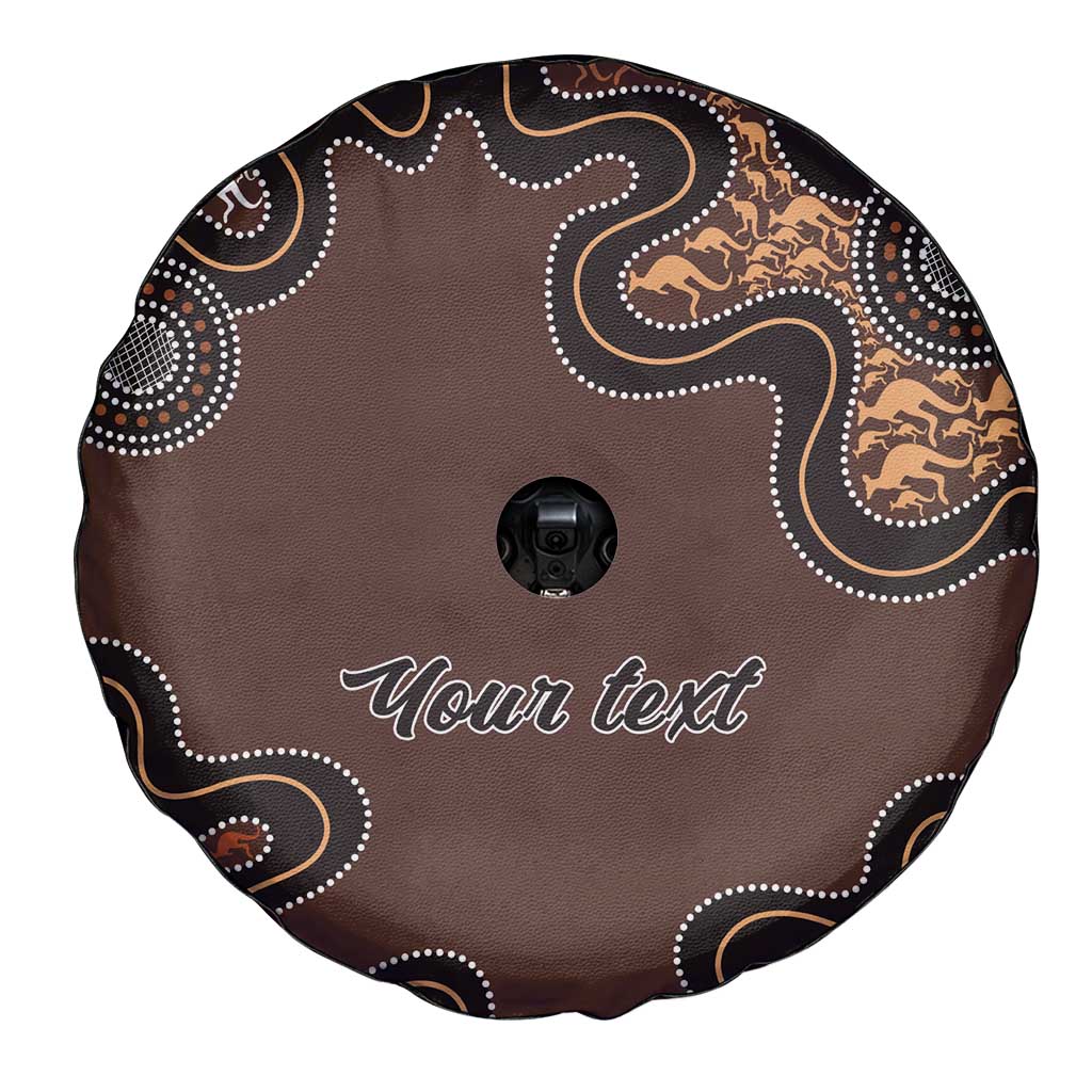 Personalised Aboriginal Art Kangaroo Symbol Spare Tire Cover