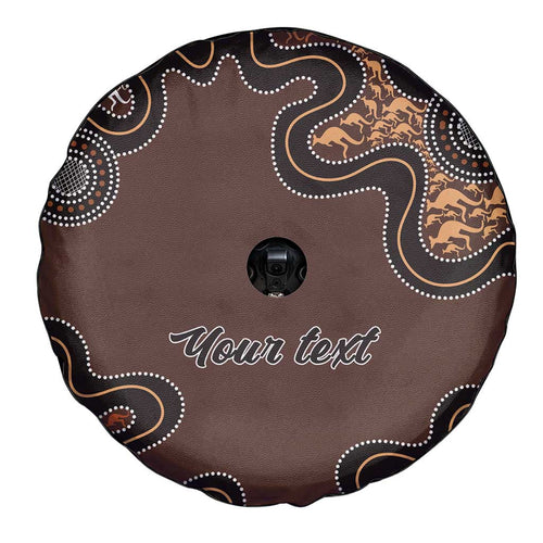 Personalised Aboriginal Art Kangaroo Symbol Spare Tire Cover