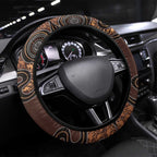 Aboriginal Art Kangaroo Symbol Steering Wheel Cover