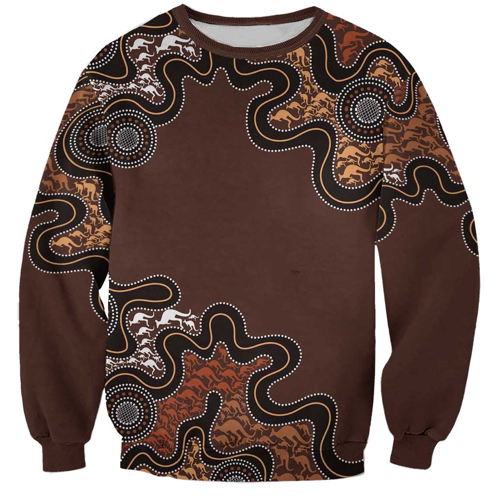 Personalised Aboriginal Art Kangaroo Symbol Sweatshirt