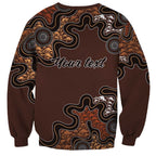 Personalised Aboriginal Art Kangaroo Symbol Sweatshirt