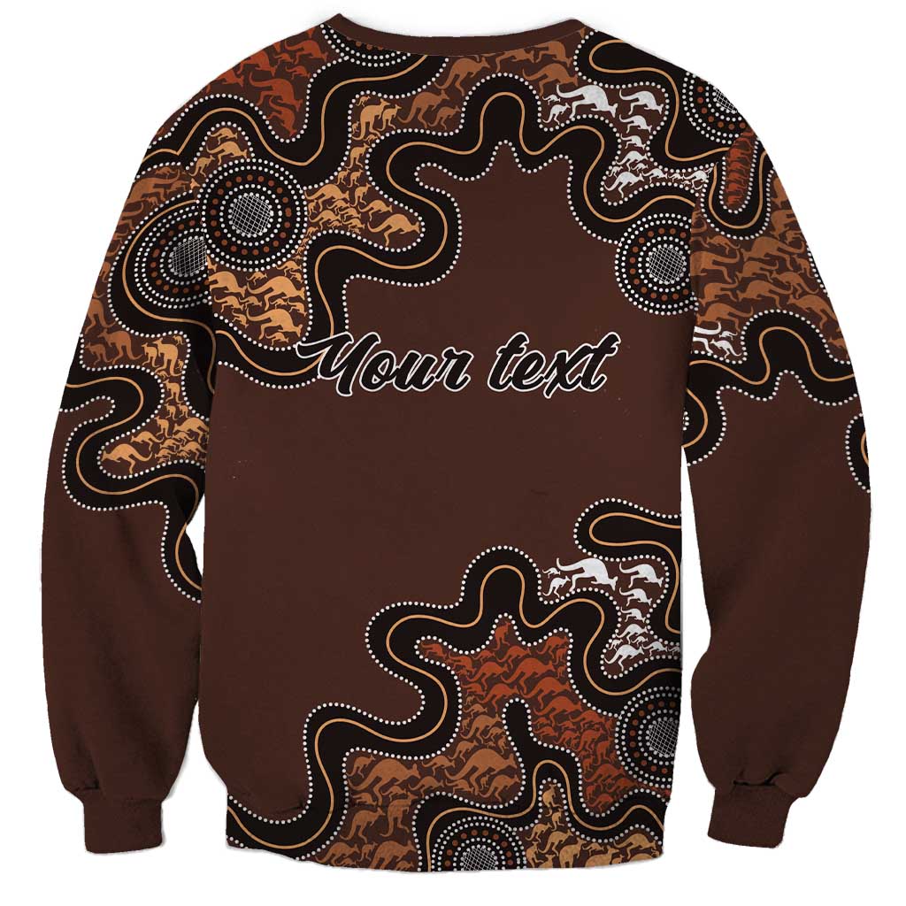 Personalised Aboriginal Art Kangaroo Symbol Sweatshirt