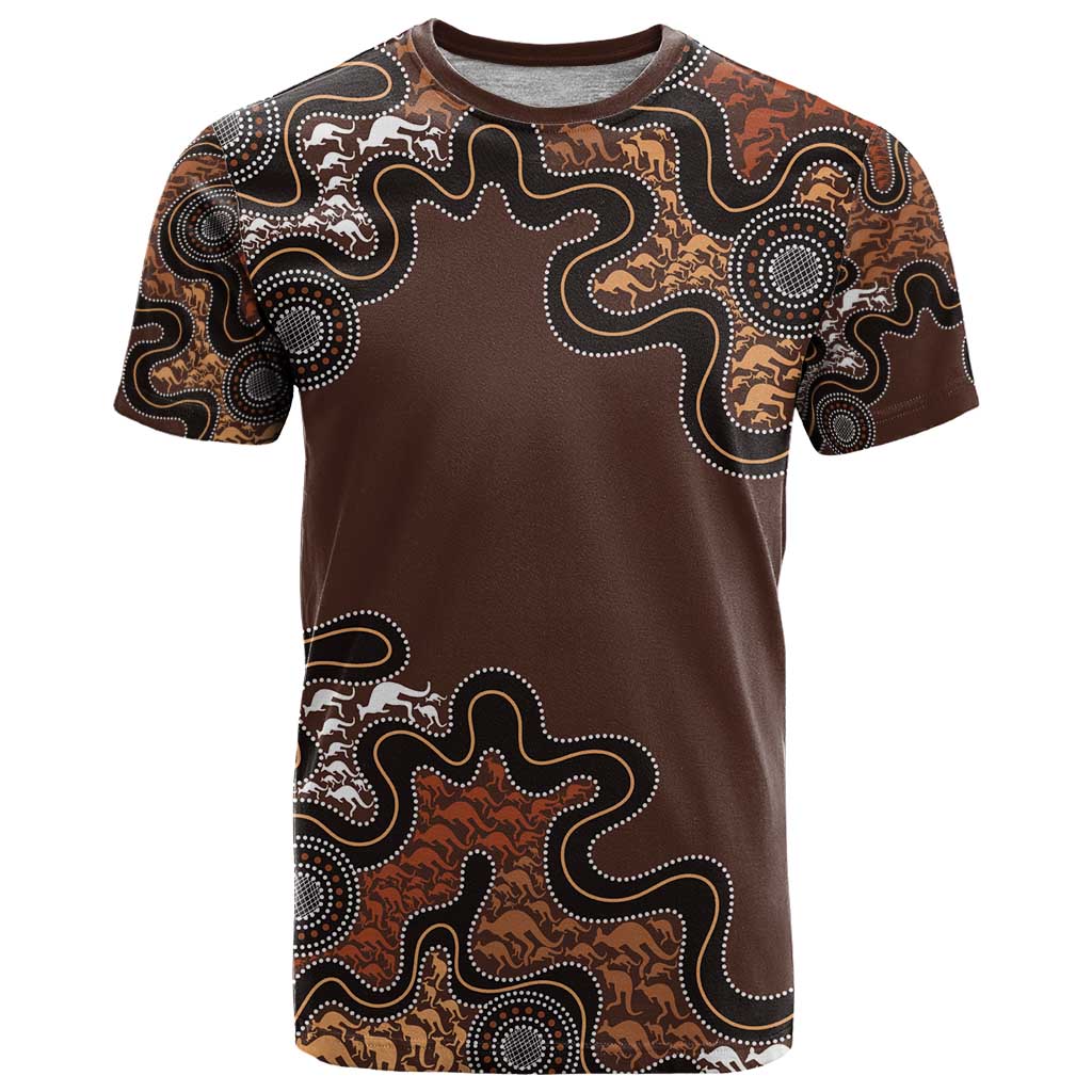Personalised Aboriginal Art Kangaroo Symbol T Shirt