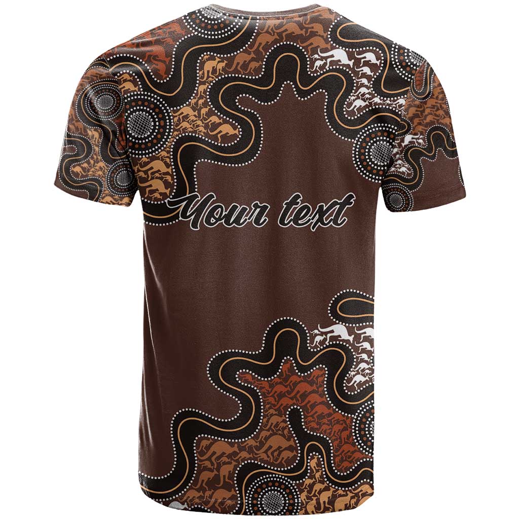 Personalised Aboriginal Art Kangaroo Symbol T Shirt