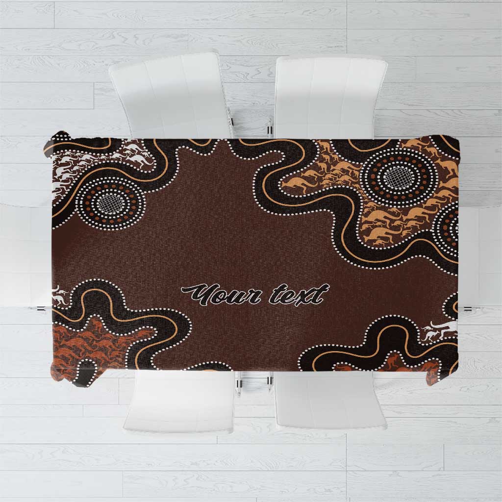 Personalised Aboriginal Art Kangaroo Symbol Tablecloth