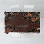Personalised Aboriginal Art Kangaroo Symbol Tablecloth