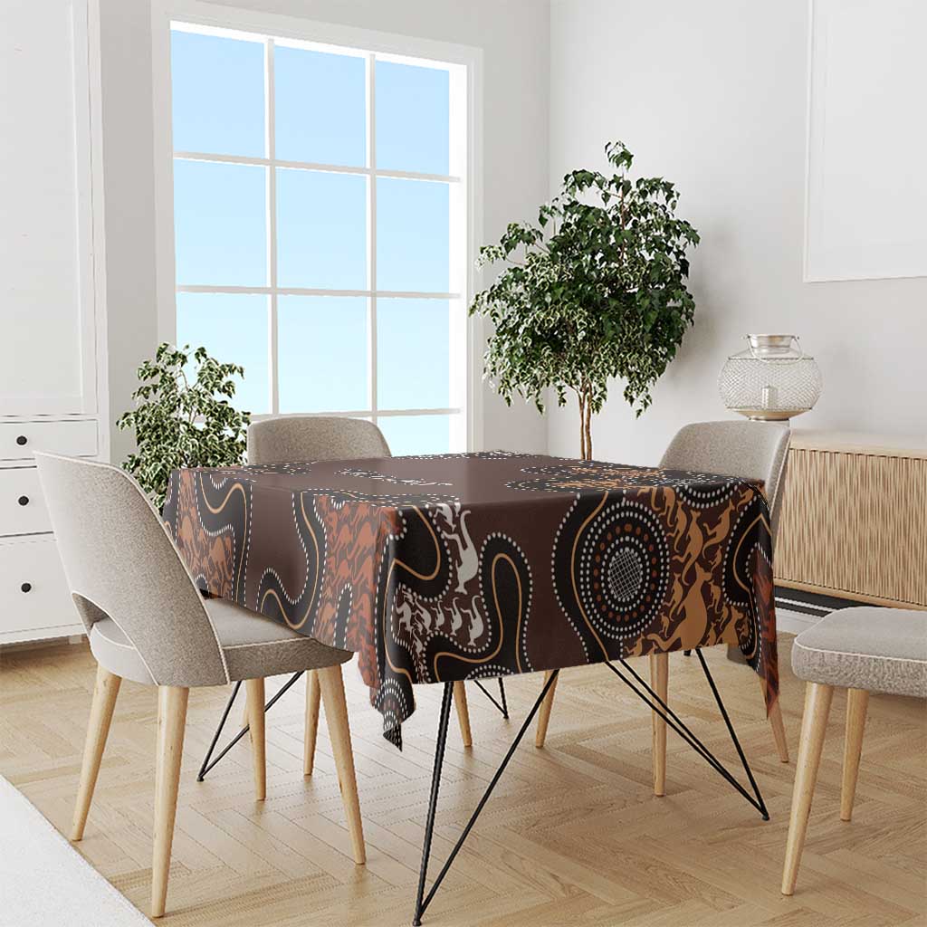 Personalised Aboriginal Art Kangaroo Symbol Tablecloth