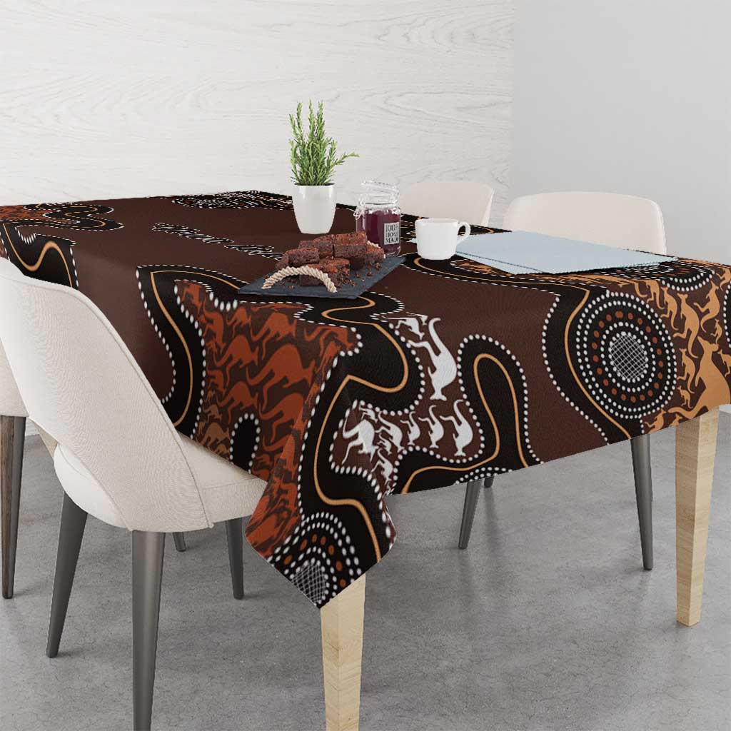 Personalised Aboriginal Art Kangaroo Symbol Tablecloth