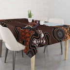 Personalised Aboriginal Art Kangaroo Symbol Tablecloth