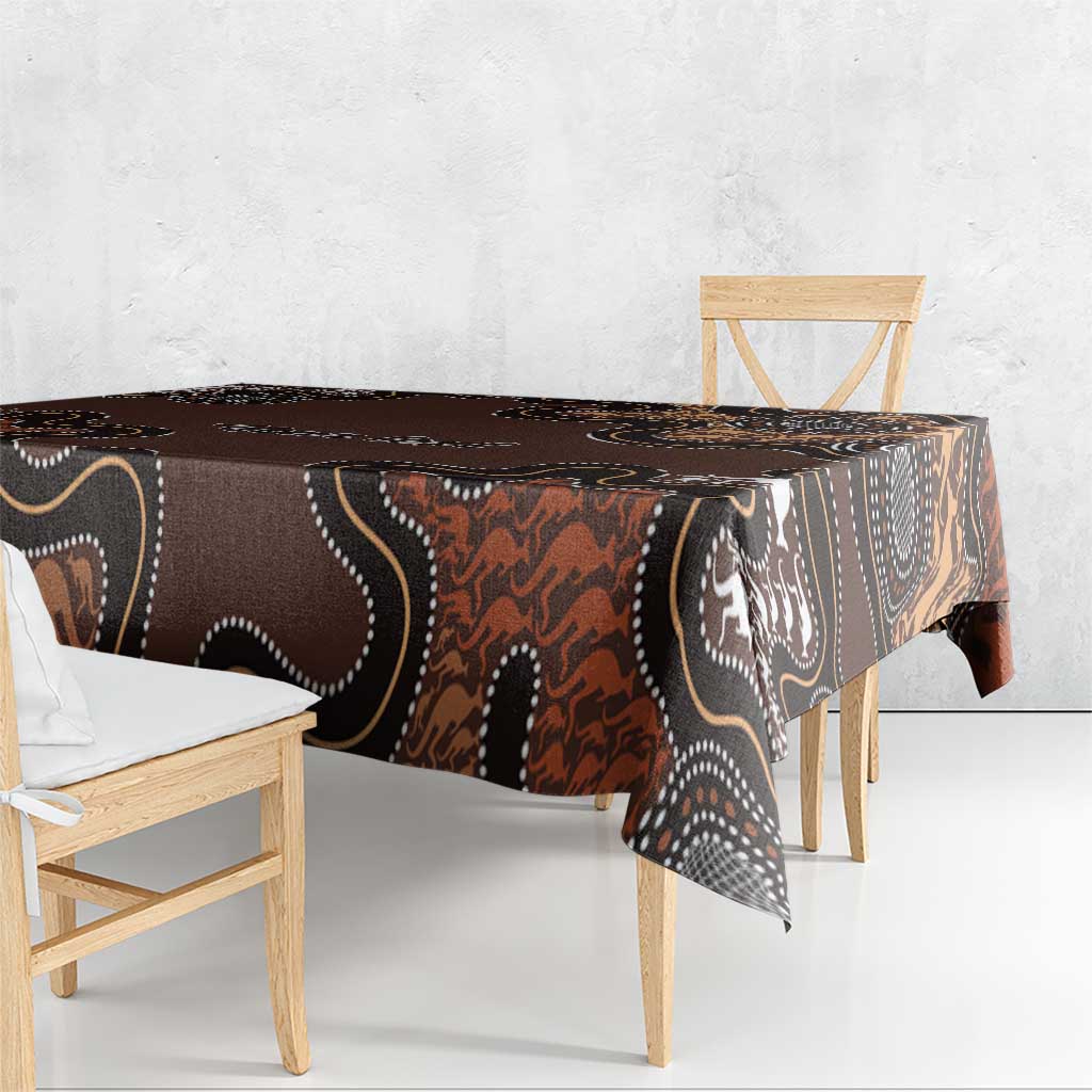 Personalised Aboriginal Art Kangaroo Symbol Tablecloth